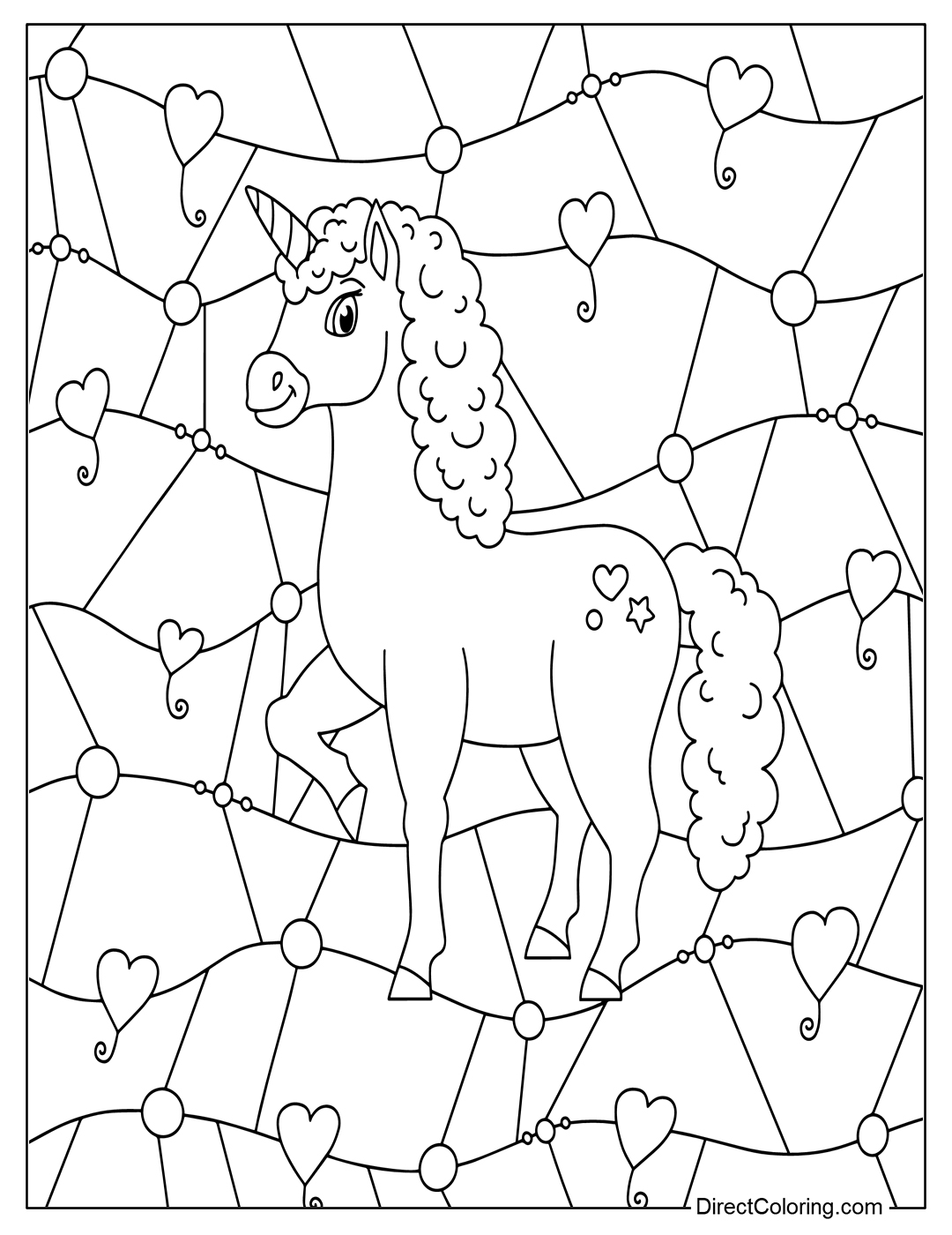 Coloring Page Unicorn for Free